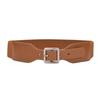 Cinturón Ancho Elástico Decorativo para Mujer Estilo Coreano Cinturón Ancho Elástico Simple para Mujer con Hebilla de Pin Cuadrada Venta al por Mayor de Fábrica
