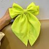 Pinza de pelo de clip de resorte de cinta de lazo fluorescente de moda pinza de pelo de color sólido pinza superior linda accesorios para el cabello de venta caliente transfronteriza tocado al por mayor