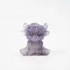 Peça de Escultura de Vaca de Cristal de 6cm, Pedra Bruta de Cristal Natural Ornamento Colecionável de Cristal de Iaque, Venda Quente Atacadista Transfronteiriça