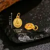 Plata 925 chapada en oro con incrustaciones de corindón Colgante con accesorios colgantes de Guanyin de las Mil Manos DIY pulsera collar accesorios versátiles Seiko