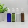 Botella de Plástico Colorida para Mascotas de 50 ml con Bomba de Lengua 20/410 Botella Simple Recargable para Viaje 20 Dientes Cosméticos