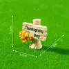 Paisaje en miniatura, figuras creativas y realistas de loro y oso negro, adorables decoraciones de jardín, adornos para manualidades, accesorios para colgar, piezas decorativas pequeñas