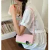 Bolsa de Ombro Color Block Coreana Fresca e Estilosa de Verão, Bolsa Casual Doce de Axila, Bolsa Transversal Versátil Chique da Moda