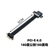 Cabo de Extensão Personalizado 1X para Placa de Vídeo de Montagem Vertical PCI-E 4.0/3.0 Placa de Som PCI-E Placa de Rede Placa de Vídeo SSD de Estado Sólido