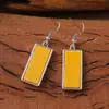 Pendientes de Colgante Geométricos de Moda Sencillos de Venta Caliente Transfronterizos, Pendientes Versátiles de Rombo Rectangular Coloridos de Nicho Único para Mujeres