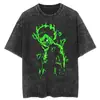 Tamanho Europeu Transfronteiriço Naruto Hip Hop Oversized Lavado Anime Camisetas m