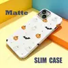 Fundo Branco Simples Fantasma Fofo Abóbora Morcego Halloween Desenho Animado Capa de Celular Iphone18Pm Case com Película Atacado