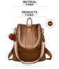 2023 nova mochila feminina estilo coreano cor sólida superfície macia bolsa feminina grande capacidade mochila feminina simples