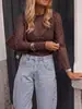 2026 Amazon Wish AliExpress comercio exterior nuevo top de otoño para mujer europea y americana de malla de lunares transparente de manga larga