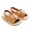 Sandalias para bebé suelas suaves verano zapatos de hombre un año zapatos casuales transpirables velcro zapatos para niños pequeños zapatos de bebé una generación de pelo