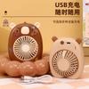 Lindo Delfín Dibujo Animado Animal Mini Ventilador Portátil de Mano Carga USB con Cordón Ventilador Eléctrico de Tres Velocidades