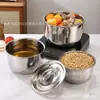 Olla de Acero Inoxidable Juego de Ollas de Cinco Piezas Juego de Ollas de Tres Piezas Olla India Olla Tailandesa Olla Profunda con Tapa
