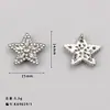 Botões Metálicos de Estrela de Cinco Pontas, Estilo Pequeno e Perfumado, Botões de Diamante Exquisitos, Botões de Pérola, Botões de Vidro com Diamantes em Forma de Estrela, Alto Padrão