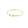 Pulsera Abierta Brillante Simple de Ajo para Mujer Coreana Popular Par de Pulseras de Cuentas Pulseras de Plata Joyería para Mano
