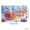 Tela de fondo navideño en stock, lista para enviar, con impresiones de alta definición de Papá Noel, muñecos de nieve y renos, perfecta para decoraciones navideñas