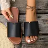 Pantuflas Casuales de Verano de Talla Grande Abiertas de Color Sólido para Mujer, Cruzadas Europeas y Americanas, Venta al por Mayor