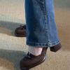Sapatos Aumentadores de Altura Versáteis e Delicados Estilo Francês Fada 2025 Brisa de Fim de Tarde Verão Laço Novos Elegantes Versáteis Salto Alto