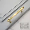 Manija de Aleación de Aluminio Color Cobre Puerta de Armario Moderna Simple Minimalista Cajón Puerta de Gabinete Manija Pequeña Dorada Agujero Único