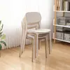 Cadeira de plástico casa engrossada nórdica restaurante cadeira com encosto mesa de jantar cadeira de jantar comercial moderna simples banquinho não