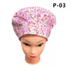 Gorro Hinchado Estampado Algodón Puro Gorro Quirúrgico Europeo y Americano Ajustable Gorro de Enfermera Gorro Sanitario Para Hombres y Mujeres Lindo Gorro Antipolvo de Doctor