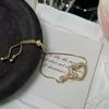 Pulsera Nueva Transfronteriza para Mujer, Pulsera Creativa Simple Nudo de Amor, Moderna Estilo Europeo y Americano Regalo de Vacaciones, Joyería de Mano