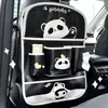 Bolsa de Almacenamiento Estilo Tablero de Mesa Pequeño para Coche Personalizada de Fábrica Bolsa de Almacenamiento Multifuncional para Coche con Dibujo de Panda Bolsa de Almacenamiento de Cuero