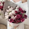 Papel Dongba Tie-dye rasgado à mão pétalas de flores reais papel de embrulho de flores frescas buquê papel de embrulho degradê arte floral artesanal materiais para floricultura