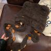Lindo Gorro de Lana con Orejas de Oso de Peluche Colorido para Mujer en Otoño e Invierno, Grueso y Cálido, Realzando el Rostro, Pequeño Gorro Lei Feng con Protección para las Orejas