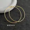 Brincos Grandes Redondos Brilhantes Clássicos, Argolas Personalizadas Estilo Normcore do Instagram, Brincos Exagerados Modernos e de Alta Qualidade