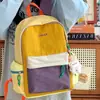 Mochila para Mujer, Mochila Ligera para Viajes al Aire Libre, Mochila Impermeable de Montañismo, Mochila Casual de Color Contrastante para Estudiantes Universitarios, Estudiantes de Secundaria, Bolso Escolar para Mujer