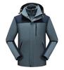 Chaqueta de Trabajo Desmontable Tres en Uno de Forro Polar Zorro Plateado, Cortavientos y Cálida, para Montañismo al Aire Libre para Hombres