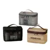 Bolsa de aseo de malla de nailon de gran capacidad, organizador de viaje, bolsa de cosméticos portátil, bolso multifuncional