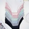 Suministro Exclusivo Transfronterizo de Ropa Interior de Algodón Puro para Mujer, Entrepierna Antibacteriano 100% Algodón, Calzones Lisos de Color Sólido de Cintura Media Sin Costuras para Niñas