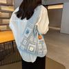 Bolso de hombro de punto Senmeng de moda de nicho 2023, bolso de verano para mujer, bolso cruzado de gran capacidad, bolso de cubo simple