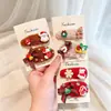 Pinzas para el Cabello de Niños para Navidad de Bebé Lindo Papá Noel Muñeco de Nieve Accesorios para el Cabello Niñas No Dañan el Cabello Tocado Pinzas para el Cabello al por Mayor