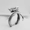 Anillo de dragón dominador punk de tamaño ajustable estilo alternativo joyería personalizada para hombre productos de venta caliente en zona turística