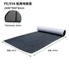Alfombrilla Antideslizante Ranurada Gris Oscuro + Negro, Alfombrilla para Cubierta Resistente al Sol para Yates y Barcos de Pesca, Suelo de Imitación Madera de Teca, Alfombrilla de Piso Eva Espesada de Doble Capa