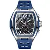 Luz de la Mañana Reloj Barril con Forma de Barril para Hombre Doble Pantalla Deportivo Resistente al Agua Esfera Grande Multifunción Reloj Electrónico Reloj para Hombre Transfronterizo