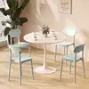 Mesa redonda de balcón blanca de estilo nórdico, moderna, para discusiones, juego de mesa y sillas para cafeterías de té con leche y café, mesa de comedor tulipán
