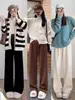 Pantalones de maternidad para primavera y otoño, pantalones de pierna ancha para uso en exteriores, nuevo modelo 2026, pantalones casuales rectos holgados con soporte para el vientre, pantalones largos de maternidad para otoño
