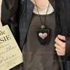 Bolsa de Llaves de Cuero Larga tipo Coreano Extraíble Accesorios para Colgar en el Cuello Colgante de Cuello Magnético Multifunción Soporte de Gafas de Sol de Cuero Collar