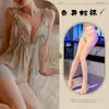 Camisón de encaje estilo Deseo Puro para mujer, verano, alta gama, hueco, transparente, sexy, pijama enterizo, ropa cómoda para casa