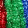 Suprimentos de Decoração de Natal de 2m, Fitas Coloridas, Decorações Temáticas para Festa de Natal, Decorações de Árvore de Natal e Enfeites Pendurados