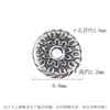 Plata pura S925 flor OVNI enredadera disco de plata cuenta plana espaciador sólido, estilo chino accesorios de manualidades DIY para joyería trenzada hecha a mano