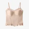 Camisole de renda requintada com cores contrastantes 2607, estilo doce e picante, top regata de lingerie para mulheres com bojos, pequena, sexy, moda, roupa íntima