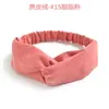 Diadema elástica cruzada europea y americana de Amazon, color sólido, tejida de algodón de gamuza, accesorios para el cabello para mujer, anillo para el cabello, tocado