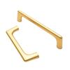 Manija negra de aleación de aluminio dorado estilo americano para gabinete, cajón, armario de cocina, manija de puerta, moderna, simple, de un solo orificio