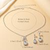 Aretes y Collar de Cena Nupcial Europeos y Americanos Exagerados con Incrustaciones de Diamantes Personalizados de Lujo Pesados Elegantes y Lujosos