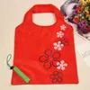 Sacola de morango sacola de compras proteção ambiental dobrável sacola rosa sacola de proteção ambiental espessada sacola de lona bolsa de mão logotipo estampado