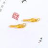 Retención de color fuerte Arena dorada de Vietnam método antiguo accesorios DIY colgante de cuchara para bebé arena dorada colgante de joyería para alimentos Jade real collar colgante